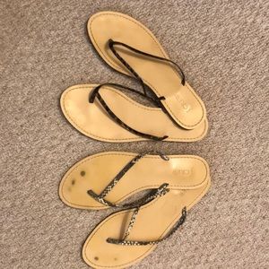 Pair J.Crew Sandals/flip flops